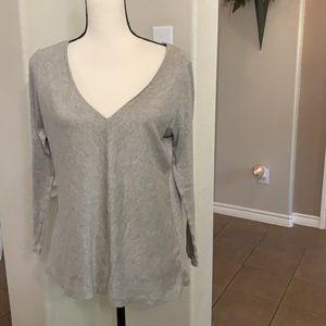 Massimo gray knit long sleeve top shirt Size S